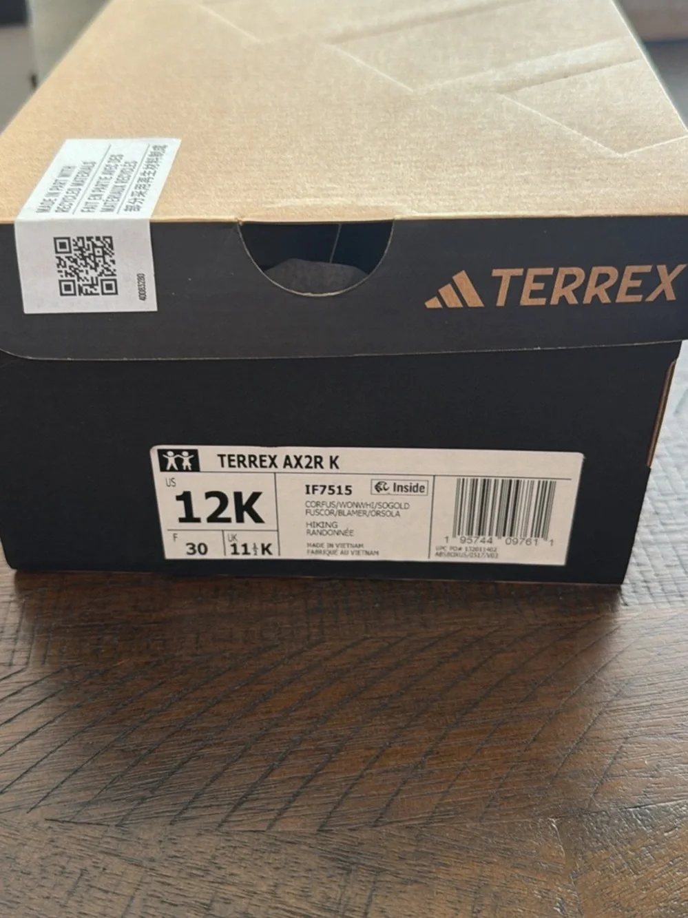 adidas Terrex Kids' Coral/Black Trail Sneakers
